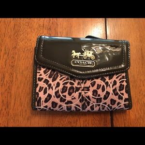 Coach leopard print wallet